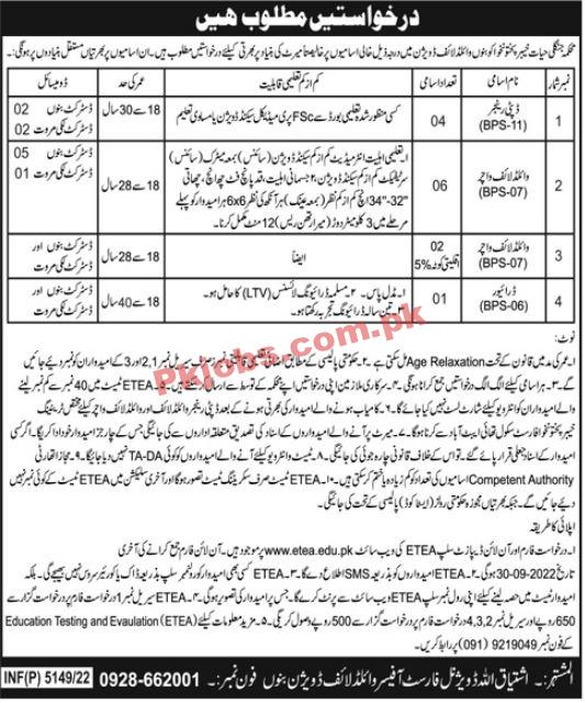 Wildlife Jobs 2022 | Forestry & Wildlife Department Head Office Announced Latest Advertisement Jobs 2022