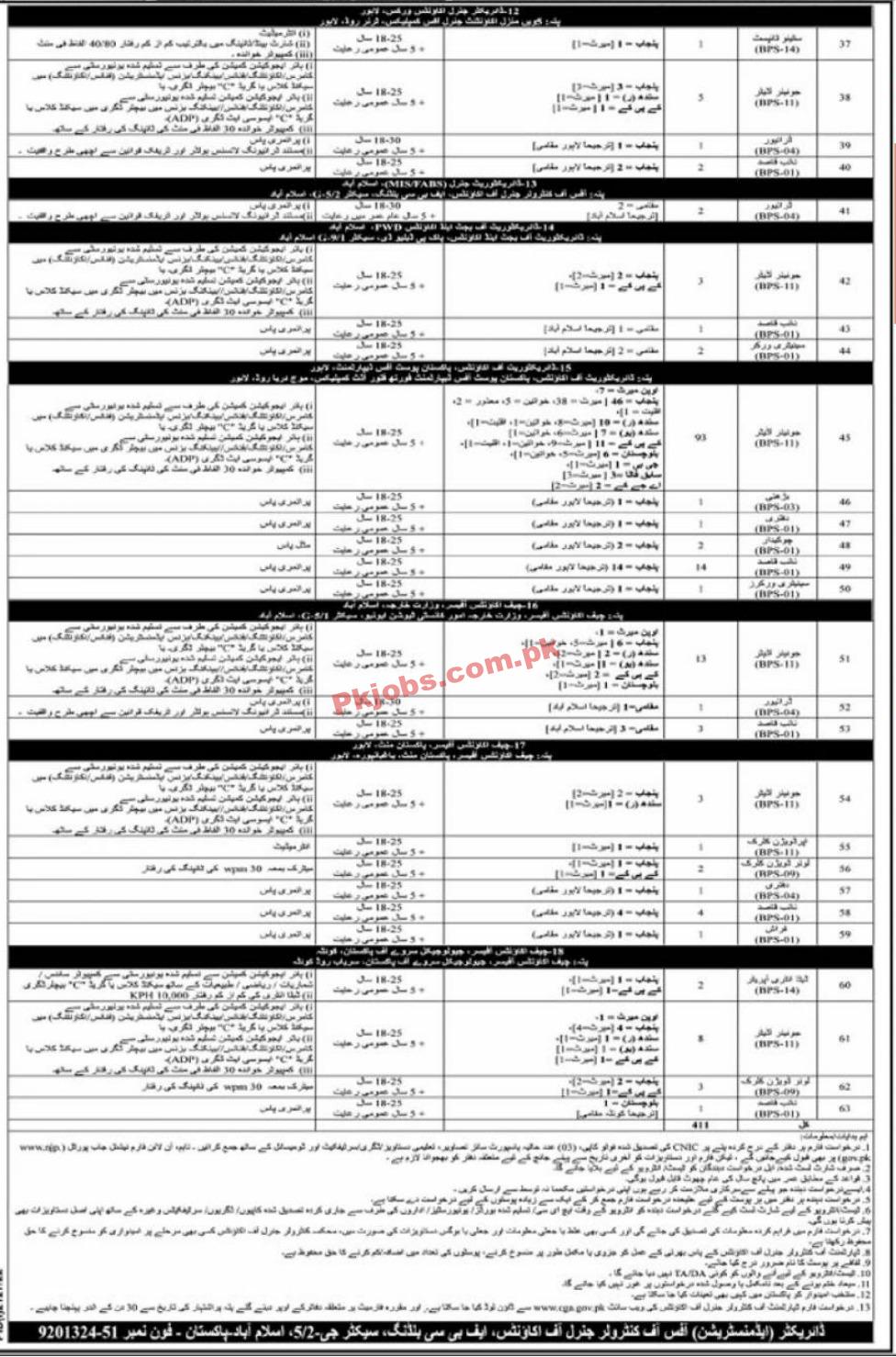 CGA Jobs 2022| Controller General of Accounts CGA Headquarters Announced Latest Recruitment Jobs 2022