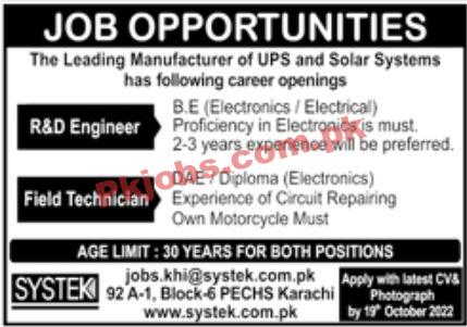 Jobs in Leading Manufacturer