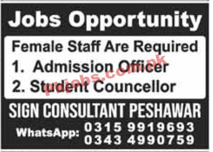 Jobs in Sign Consultant Peshawar