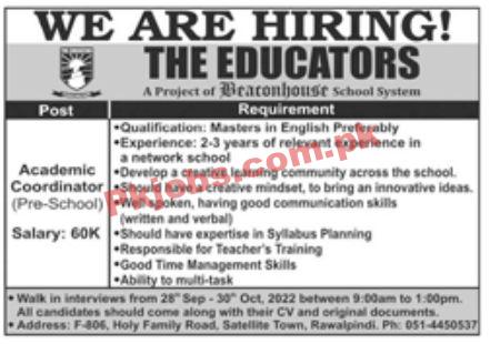 Jobs in The Educators