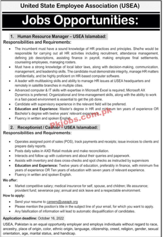 Jobs in United State Employee Association USEA