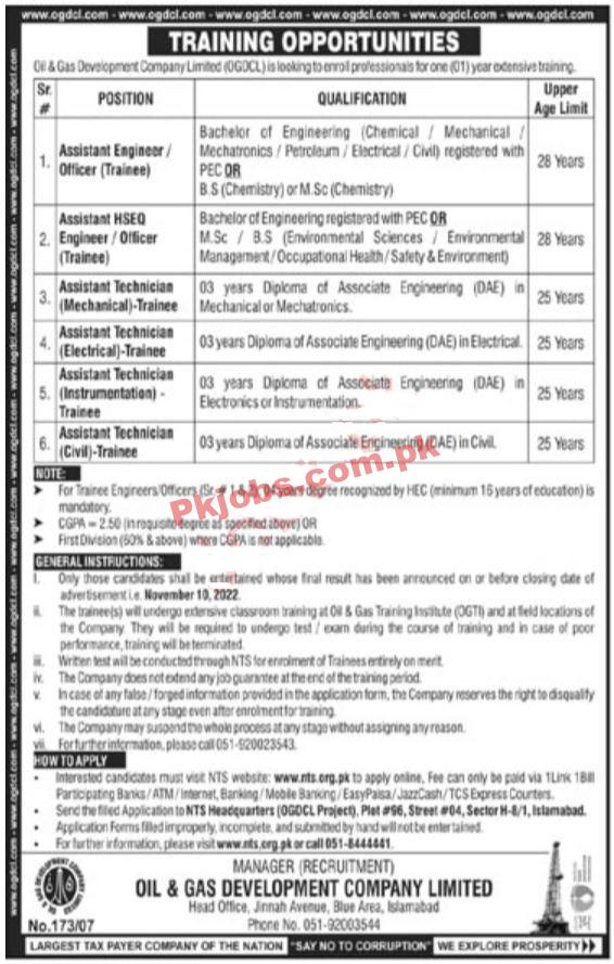 OGDCL Jobs 2022 | Oil & Gas Development Company Limited Headquarters Announced Latest Recruitment Jobs 2022