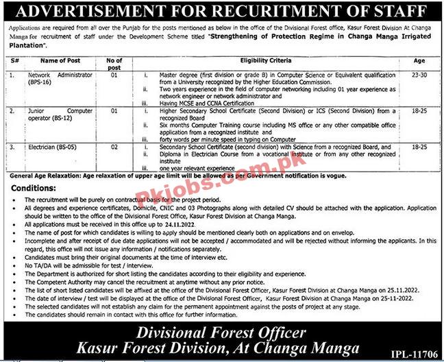 Forest Division Jobs 2022 | Forest Division Headquarters Announced Latest Recruitment Jobs 2022
