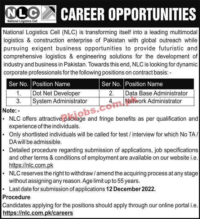 Jobs in National Logistic Cell NLC