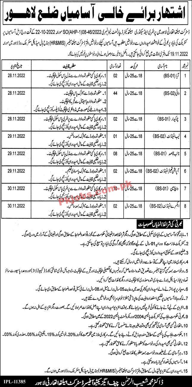 DHA Jobs 2022 | Primary & Secondary Healthcare Department Headquarters Announced Latest Recruitment Jobs 2022