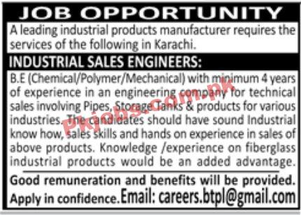 Jobs in Leading Industrial Products Manufacturer