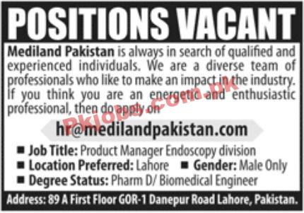 Jobs in Mediland Pakistan Lahore