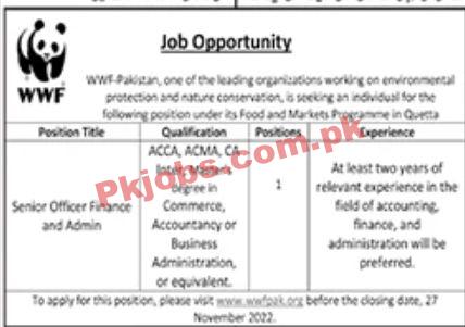 Jobs in WWF Pakistan