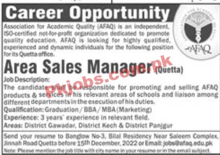 Jobs in Association for Academic Quality AFAQ