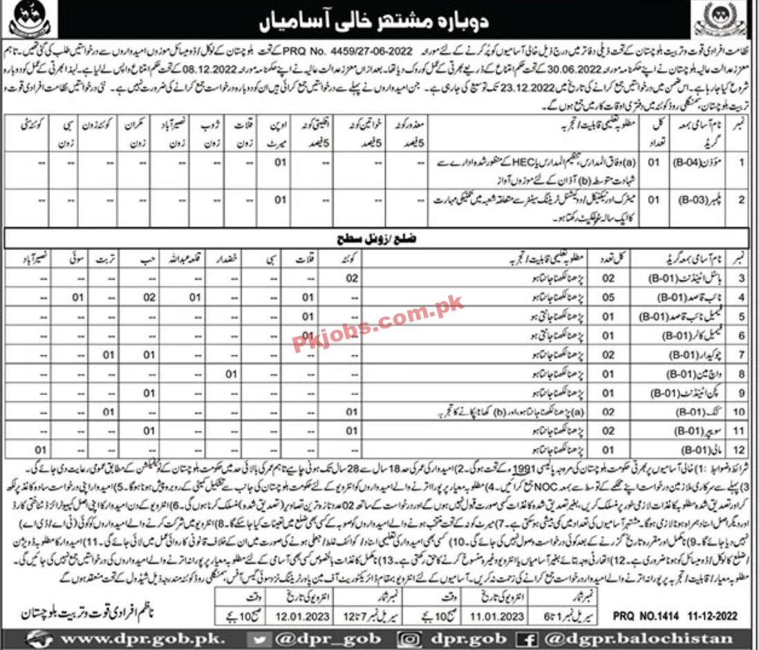 Jobs in Government of Balochistan