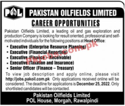 Jobs in Pakistan Oilfields Limited