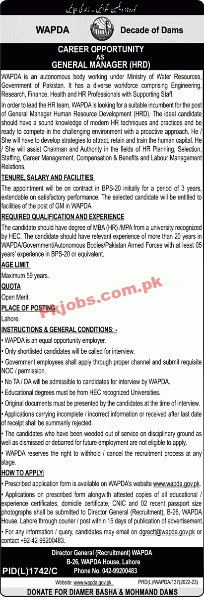 Jobs in WAPDA