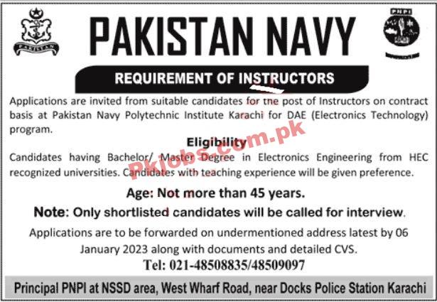 Pakistan Navy Jobs 2022 | Pakistan Navy Head Office Announced Latest Recruitments