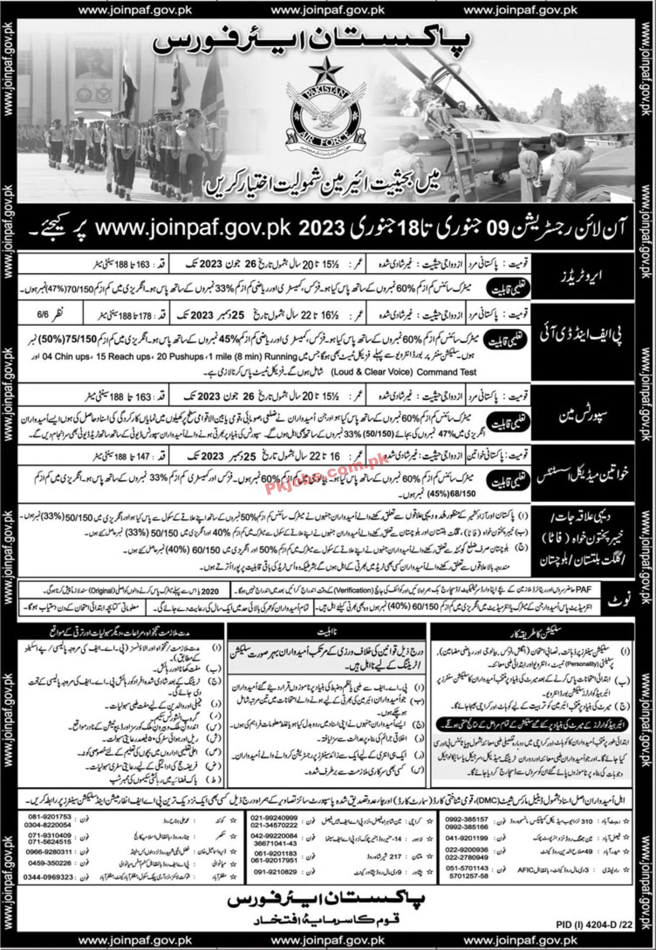 Jobs in Pakistan Air Force PAF