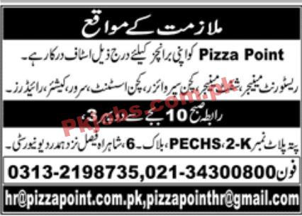 Jobs in Pizza Point