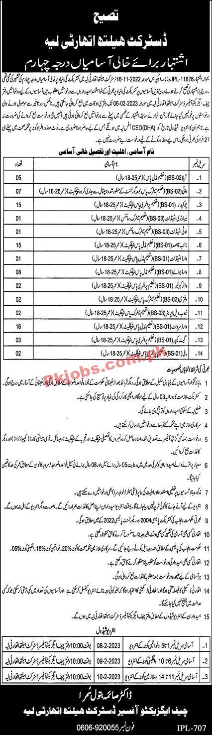 Latest DHA Jobs 2023 | District Health Authority Headquarters Announced Latest Recruitments