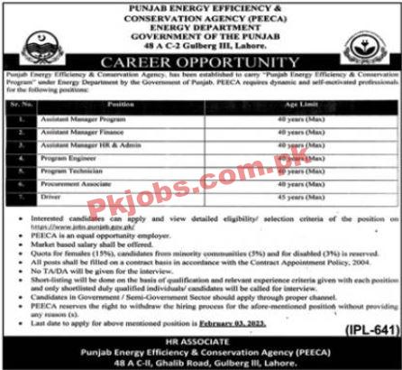 Latest PEECA Jobs 2023 | Punjab Energy Efficiency and Conservation Agency Headquarters Announced Latest Recruitments