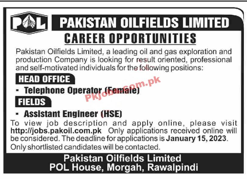 Latest POL Jobs 2023 | Pakistan Oilfields Ltd Headquarters Announced Latest Recruitments