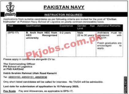 Latest Pakistan Navy Jobs 2023