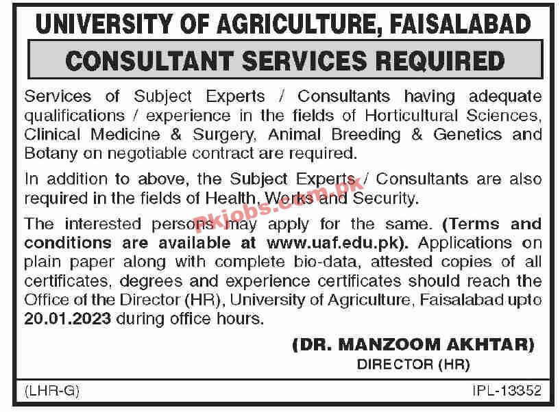 Latest UAF Jobs 2023 | University of Agriculture Headquarters Announced Latest Recruitments