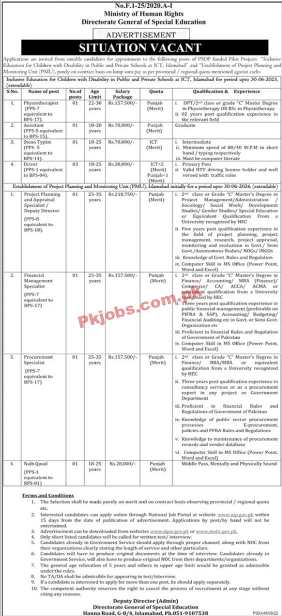 Ministry of Human Rights Jobs 2023