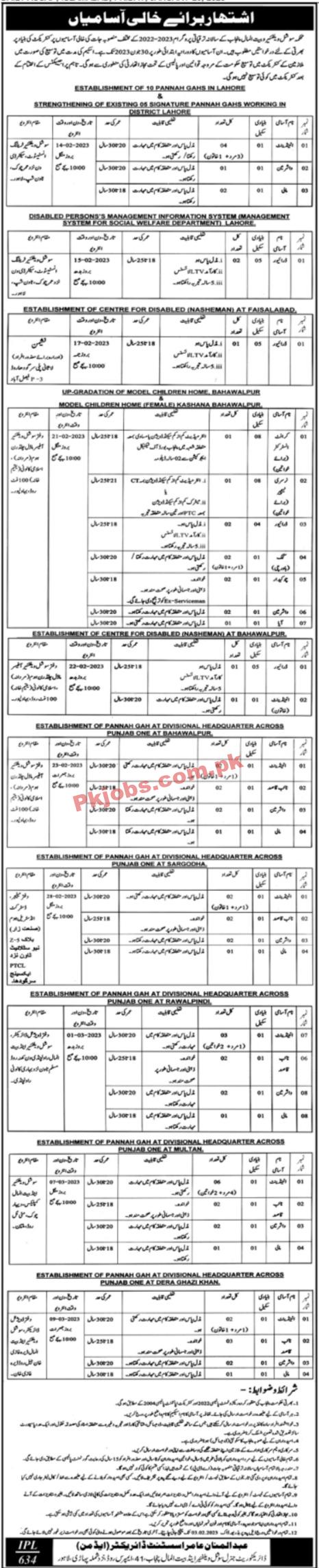 Social Welfare & Bait ul Maal Headquarters Announced Latest Jobs 2023