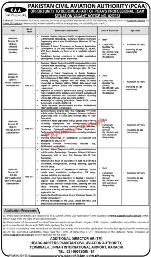 CAA Jobs 2023 | Pakistan Civil Aviation Authority CAA Headquarters Announced Latest Recruitments