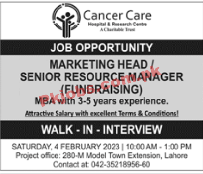 Jobs in Cancer Care Hospital