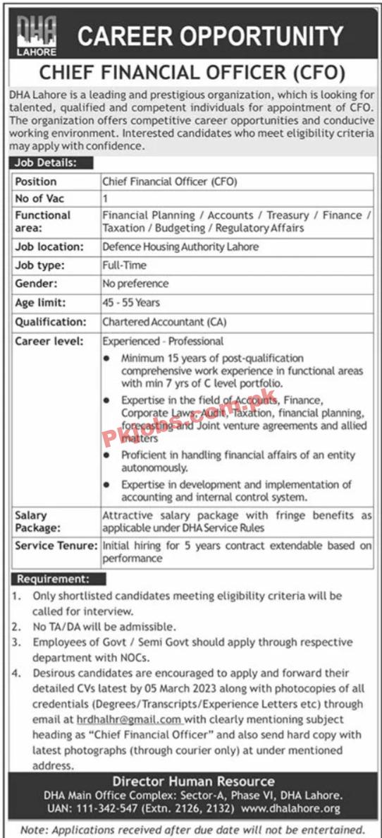 Jobs in DHA Lahore