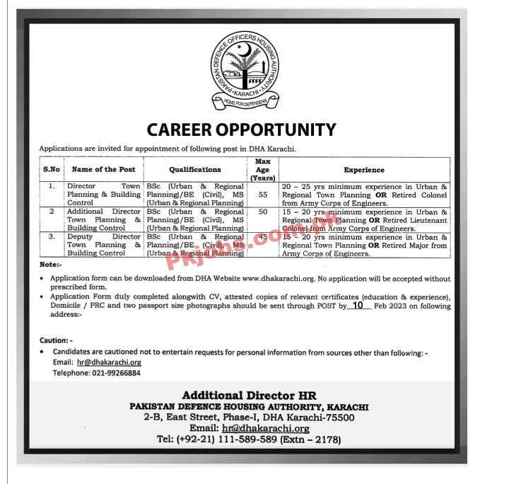 Latest Defence Housing Authority DHA Jobs 2023