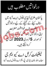 Latest Pakistan Military Academy PMA Jobs 2023