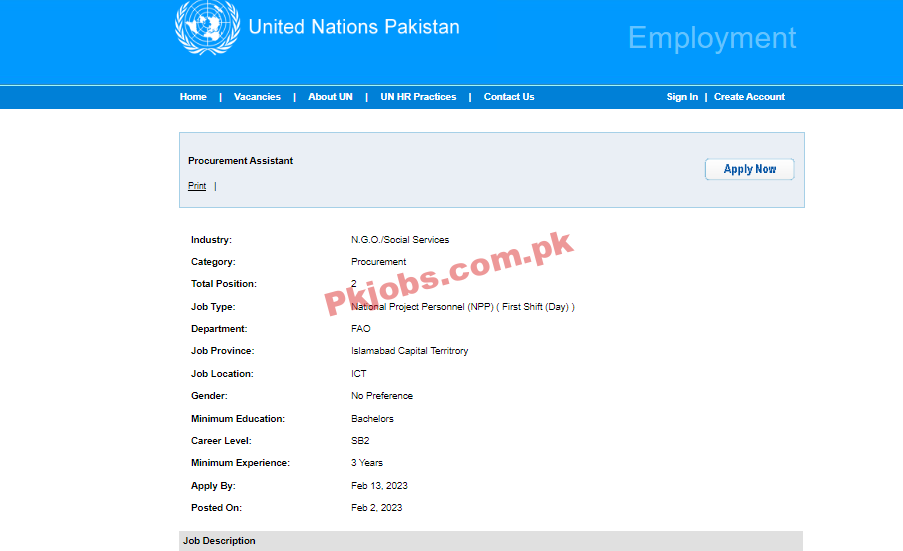 Latest United Nations Jobs 2023