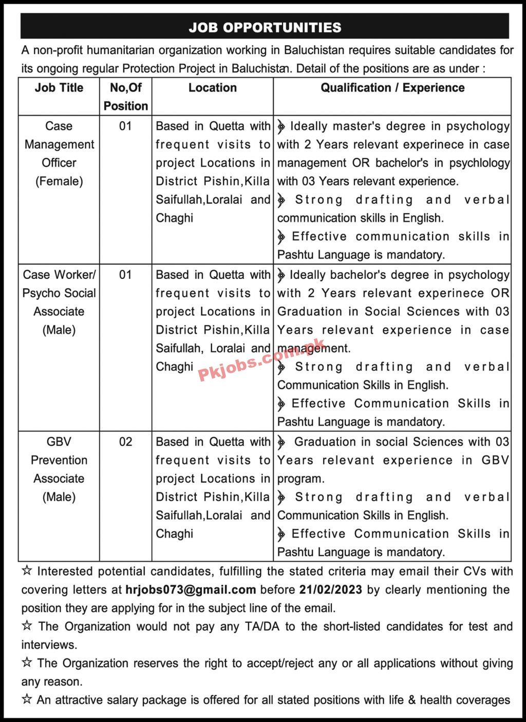 NGO Jobs 2023 | Non Governmental Organization Headquarters Announced Latest Recruitments