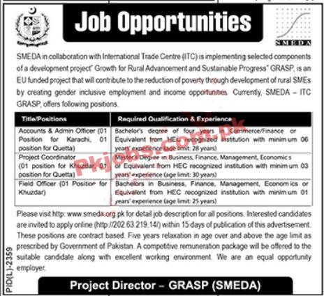 SMEDA Jobs 2023 | Small and Medium Enterprise Development Authority Headquarters Announced Latest Recruitments