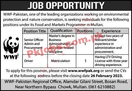 WWF Jobs 2023 | WWF Pakistan Headquarters Announced Latest Recruitments