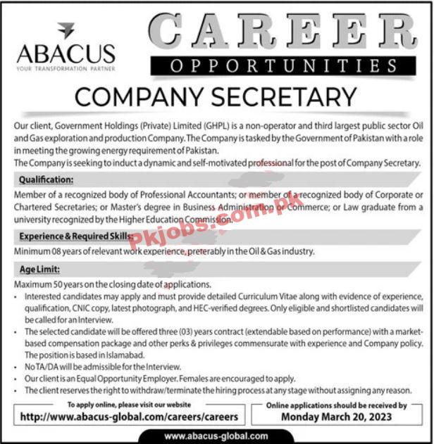 Abacus Global Head Office Announced Latest Recruitments 2023