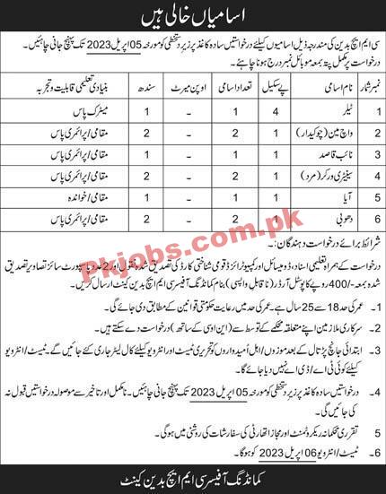 CMH Combined Military Hospital Head Office Announced Latest Jobs 2023