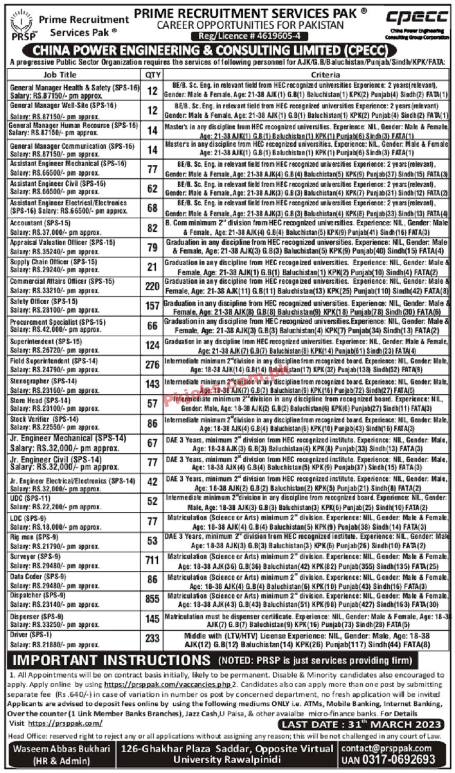 China Power Engineering & Consulting Limited Head Office Announced Latest Recruitments 2023