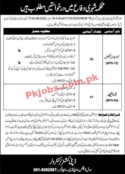 Civil Defence Office Head Office Announced Latest Jobs 2023