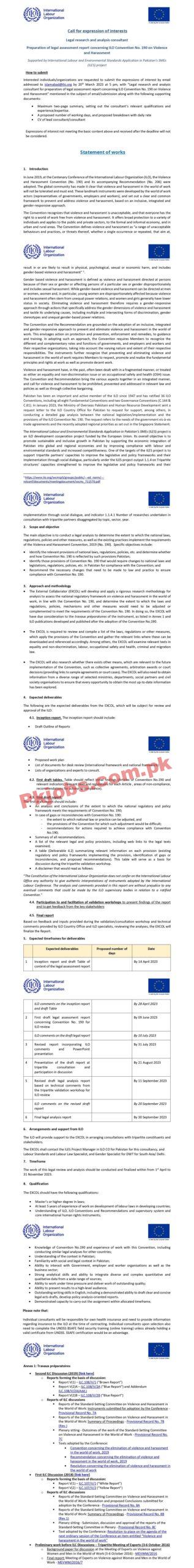 ILO International Labour Organization Head Office Announced Latest Jobs 2023