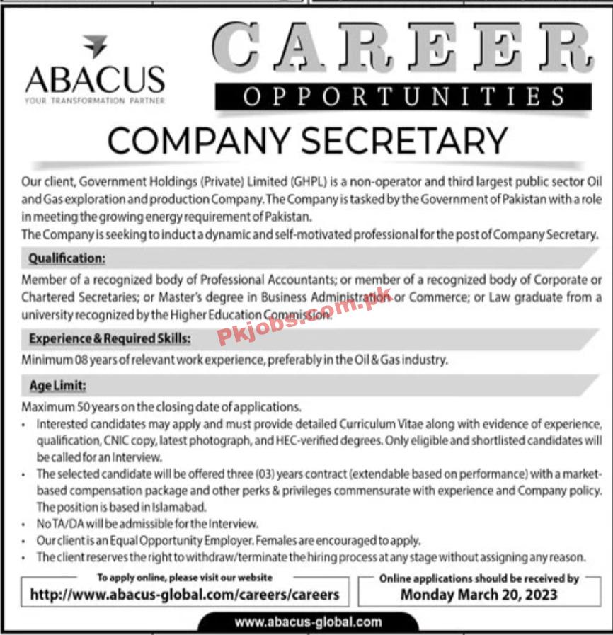 Jobs in ABACUS