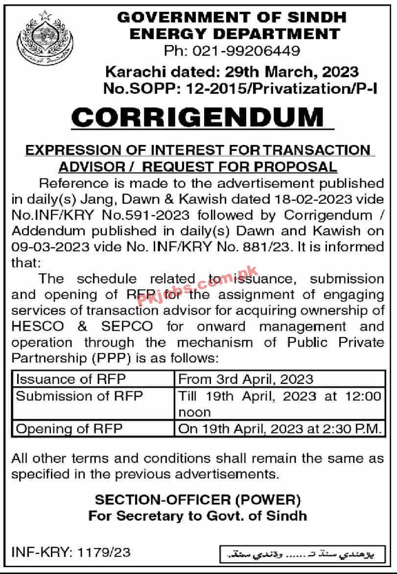 Latest Energy Department Recruitments Jobs 2023