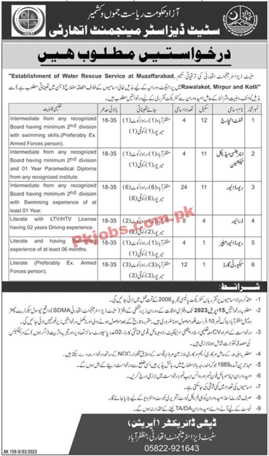 Latest SDMA State Disaster Management Authority Recruitments Jobs 2023
