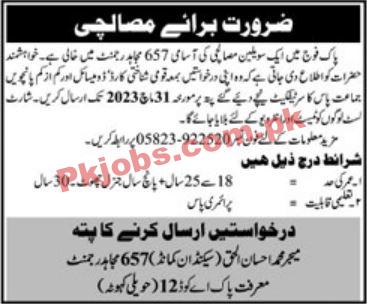 Mujahid Regiment Head Office Announced Latest Jobs 2023