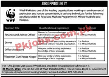 WWF Pakistan Jobs 2023