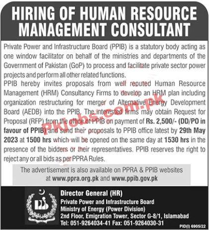 Power and Infrastructure Board PPIB Latest Jobs 2023