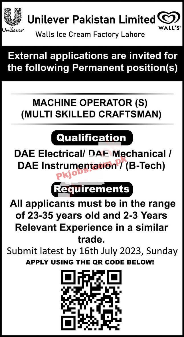 Latest Unilever Pakistan Limited Jobs 2023