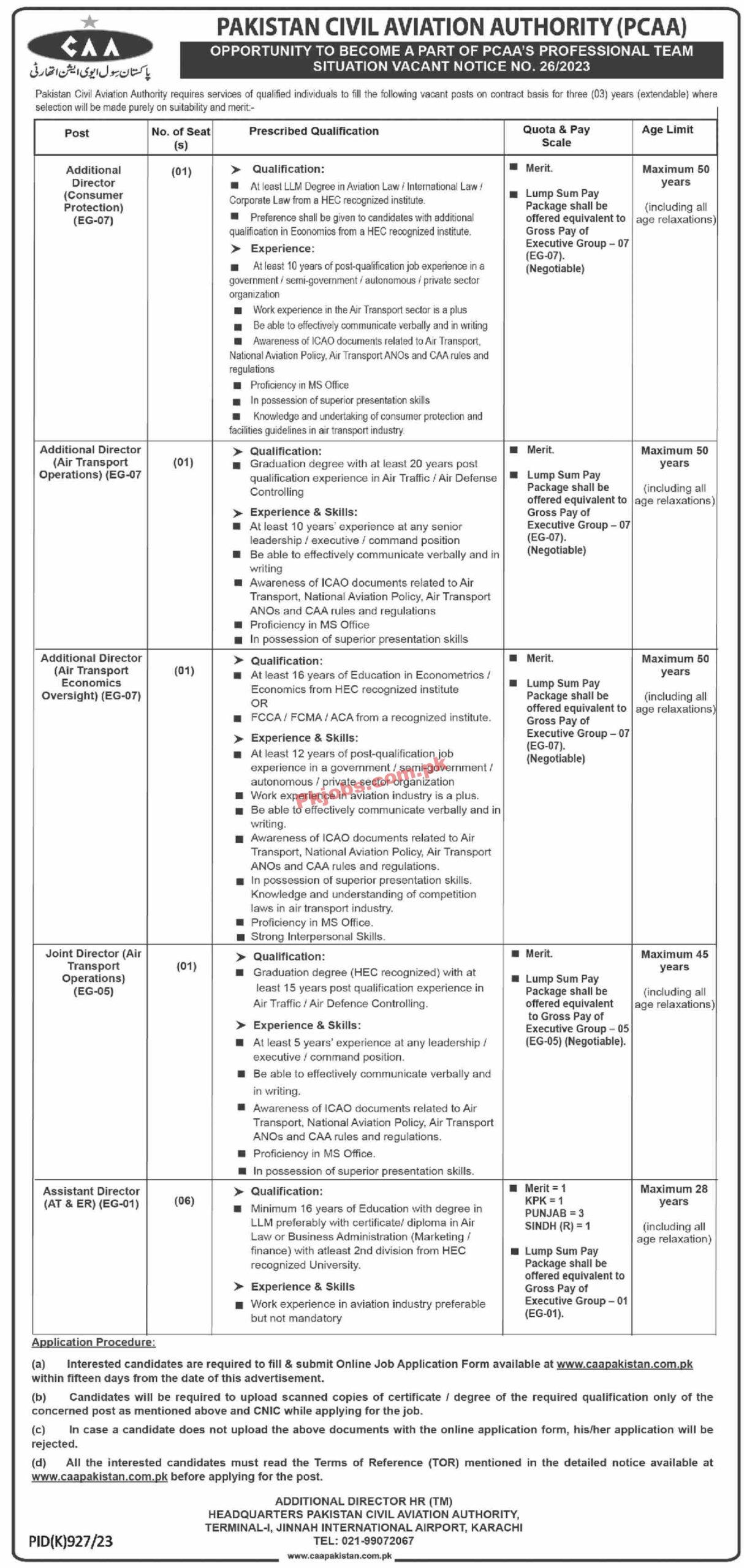 CAA New Jobs 2023 | Pakistan Civil Aviation Authority Jobs 2023