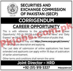 Latest SECP Jobs 2023 | Positions Vacant at Securities and Exchange Commission of Pakistan